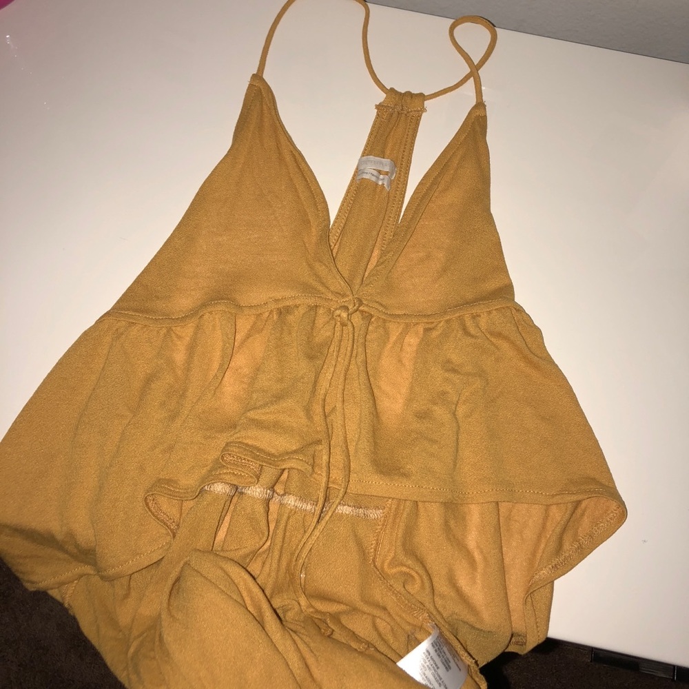 yellow tank top